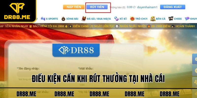Rút Tiền DR88 - Hướng Dẫn Từng Bước Để Nhận Lợi Nhuận Điều kiện cần khi rút thưởng tại nhà cái