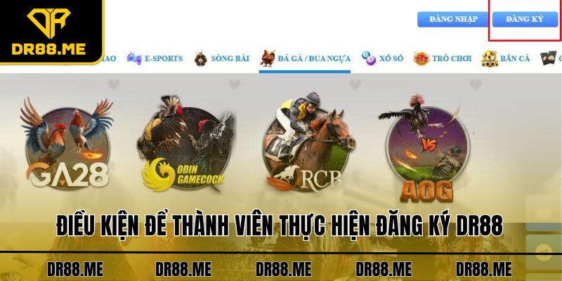 Đăng Ký DR88 Siêu Dễ Chỉ Trong Vòng Vài Thao Tác Cơ Bản Điều kiện để thành viên thực hiện đăng ký DR88